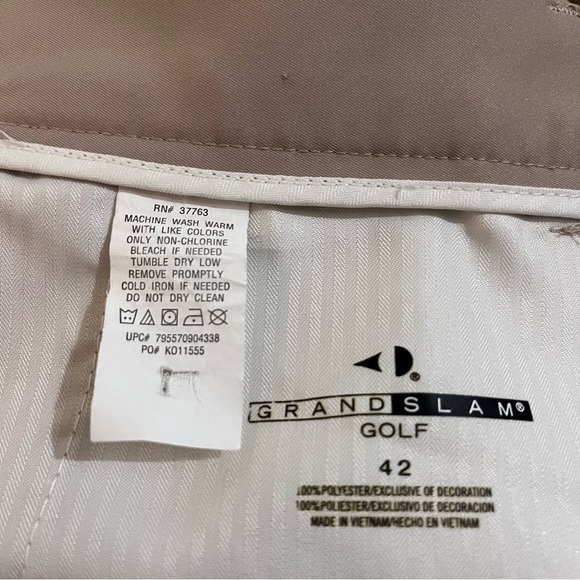 Grand Slam Golf Shorts Tan 42 - Picture 3 of 5